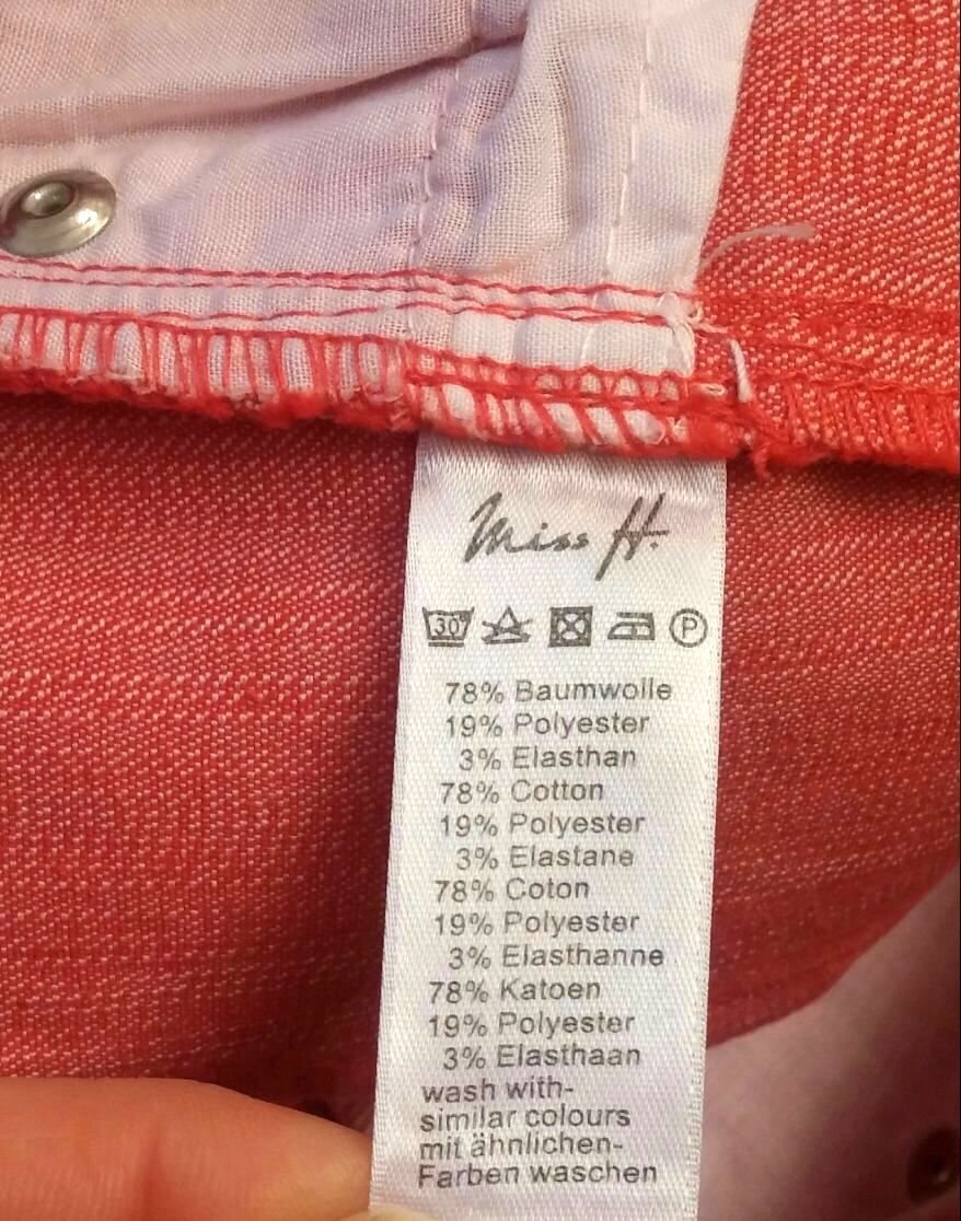 NEU Damen Sommer Hose Jeans Stretch Gr.38 in Rot von Miss H. P.27,95 € 