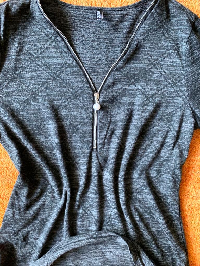 Damen Pullover Longshirt Strick Gr.XL in Schwarz/Grau von Colloseum NW 