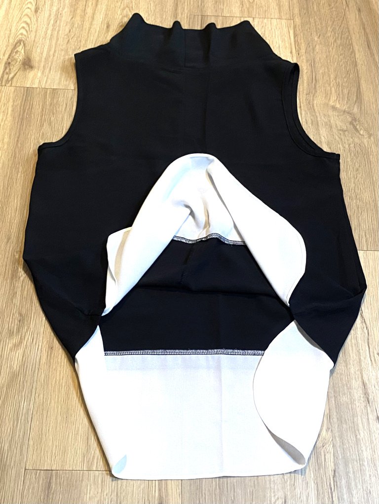 Damen Shirt Top ärmellos Sommer Gr.S Schwarz/Weiß Valleygirl NW 