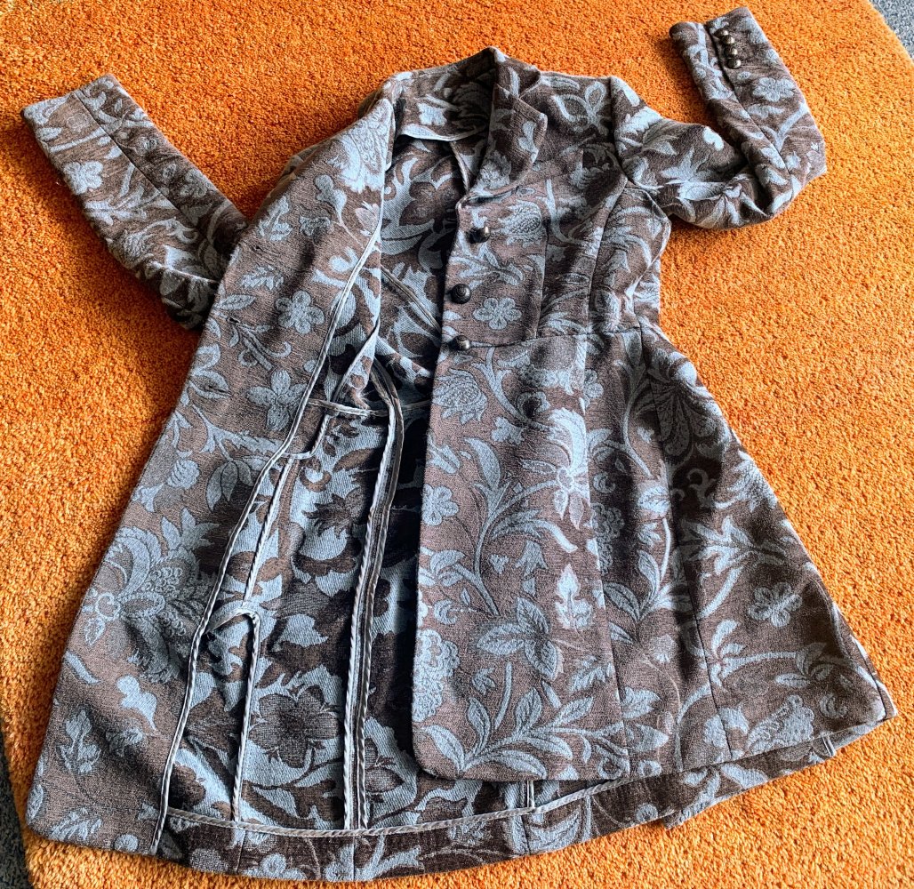 Damen Blazer Blumen-Prägung Gehrock Edel Gr.36 in Bunt NW