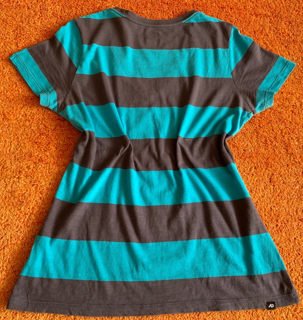 Damen Shirt Jersey gestreift Gr.S Braun/Türkis Nike the athletic dept 