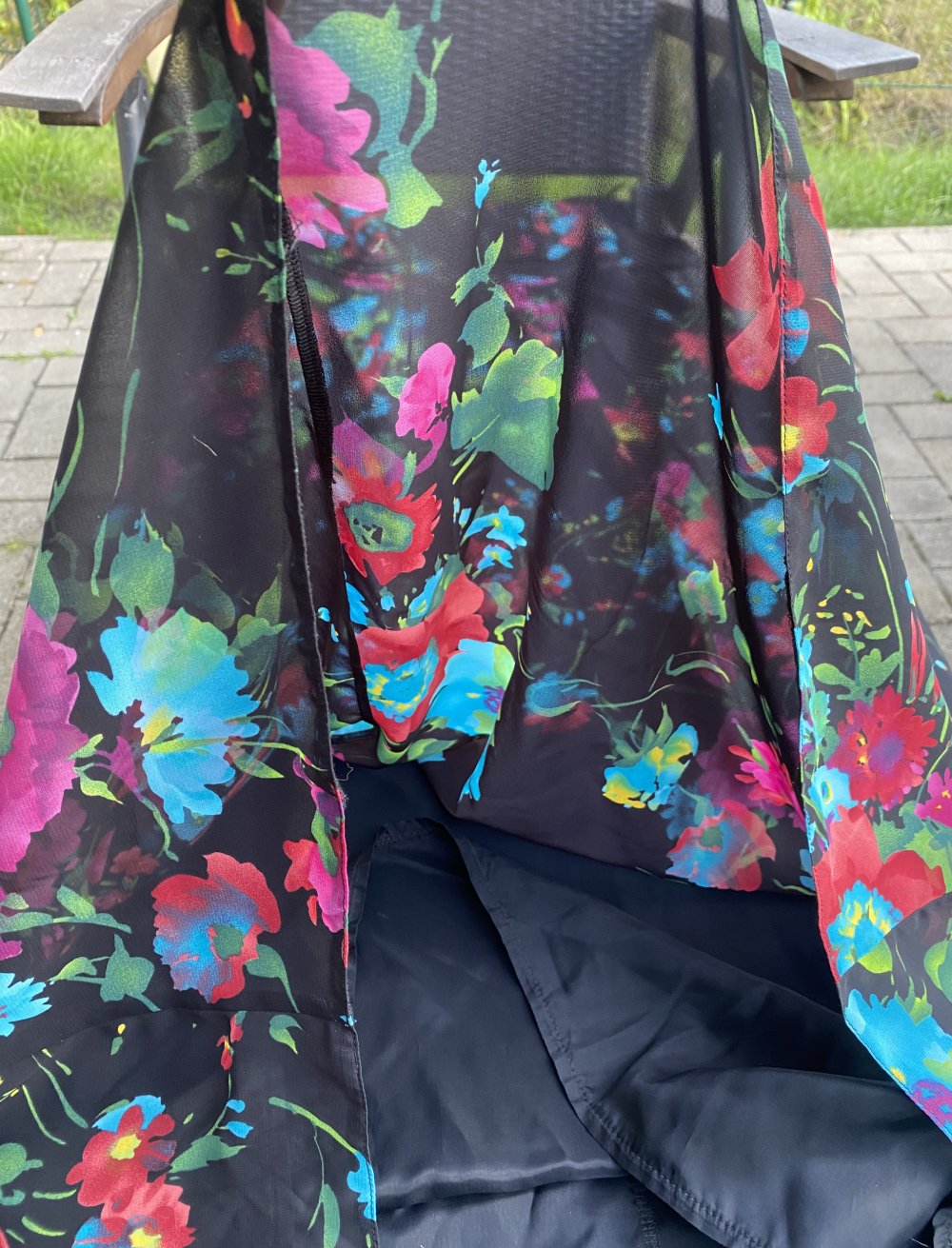 Damen Kleid Sommer Maxi Empire Stil Gr.38 Bunt geblumt von Yessica NW ???? 