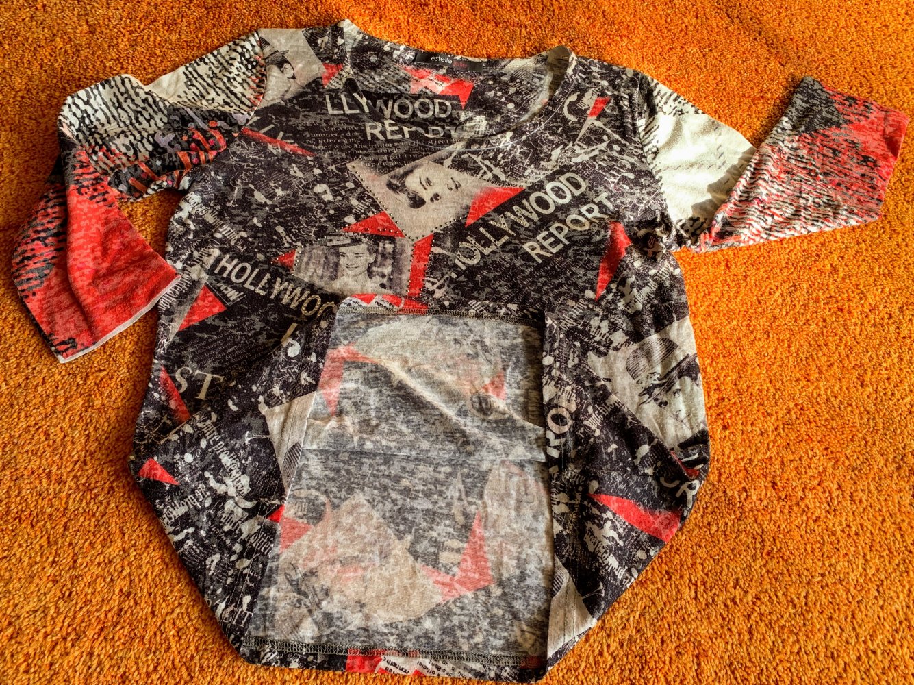 Damen Shirt Print gemustert Gr.40 in Bunt von Estelle Jolie