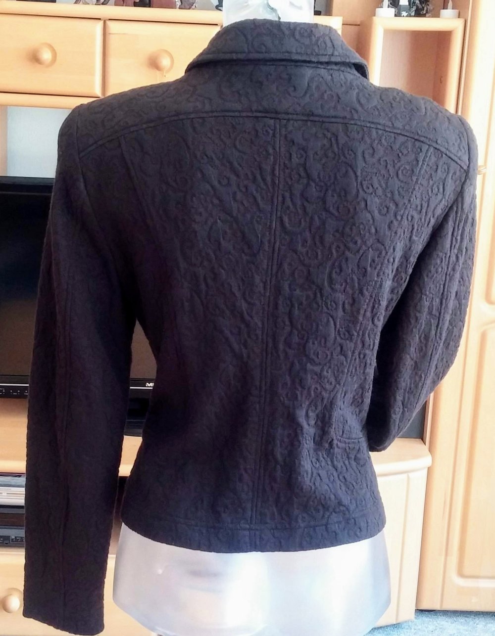 Damen Jacke elegante Bikerjacke Blazer Gr.40 Dunkelbraun von Apanage NW