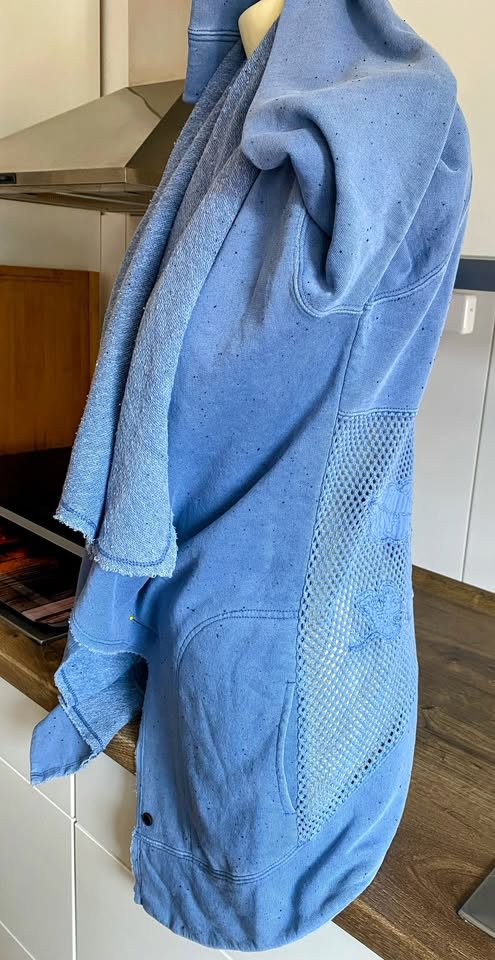 NEU Damen Jacke Mantel Sweat Zipfel Gr.S in Jeans Blau von Khujo 