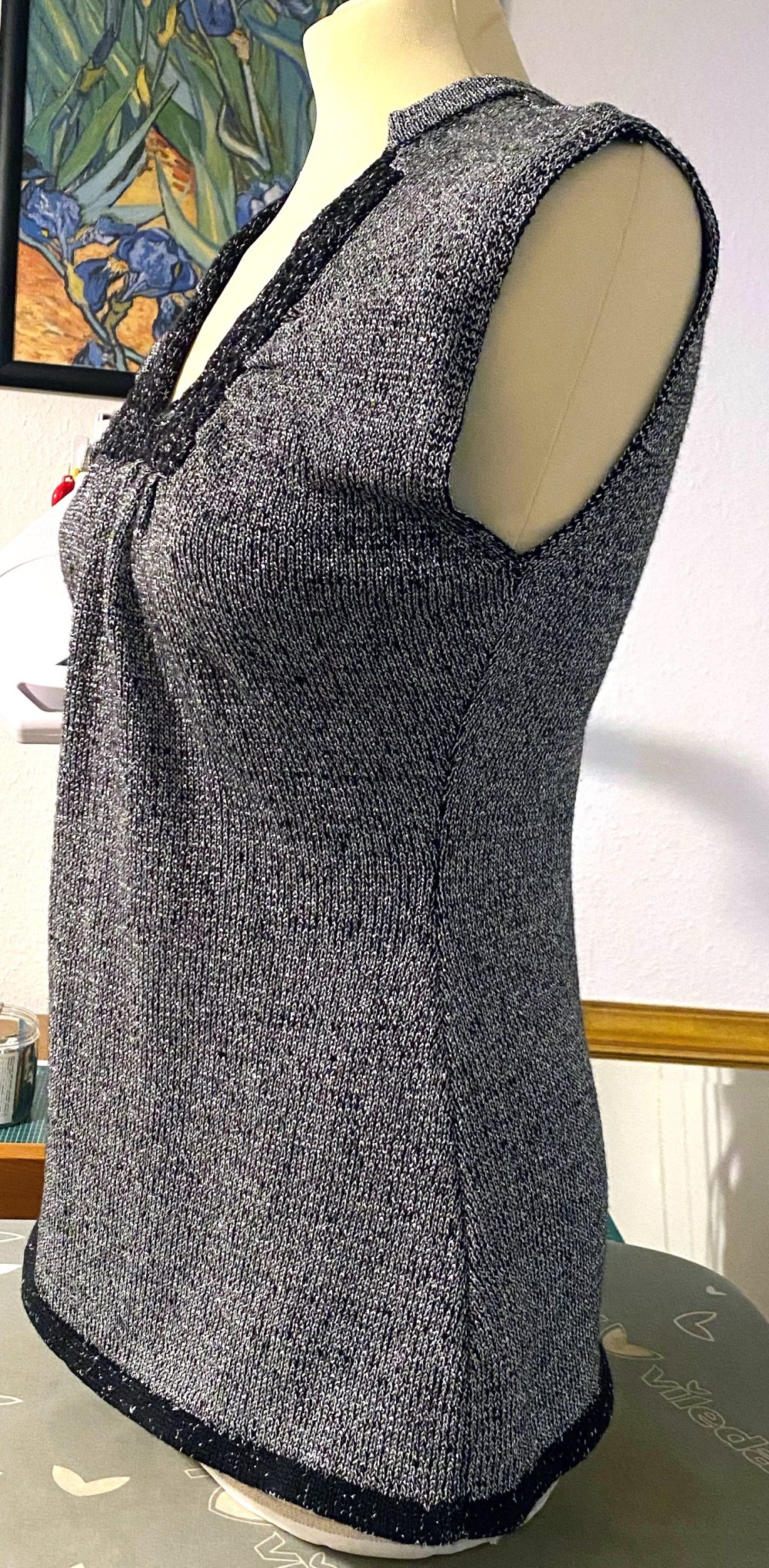 Damen Pullover Strick Bluse Merino Wolle mit Glitzer Gr.S Silbergrau Kapalua NW