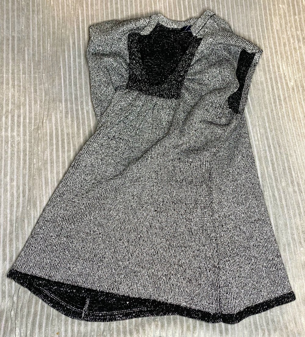 Damen Pullover Strick Bluse Merino Wolle mit Glitzer Gr.S Silbergrau Kapalua NW