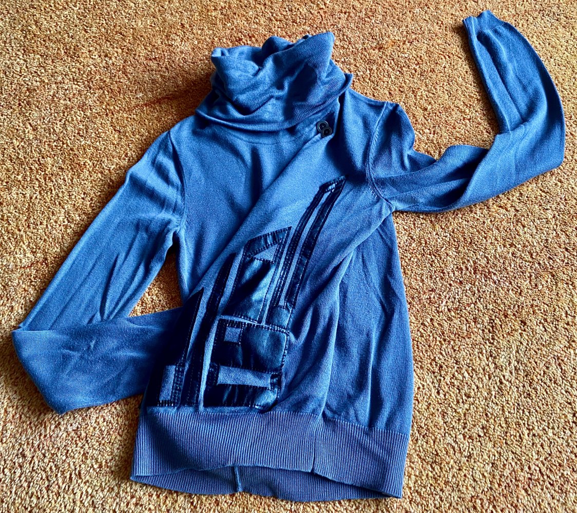 Damen Pullover Strickpullover Rollkragen Gr.XS Grau Grain de Malice 