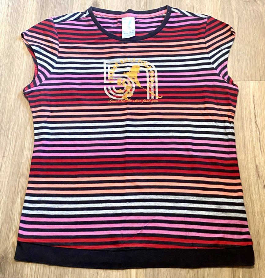 Damen Shirt Print gestreift Gr.40 in Bunt von adidas 