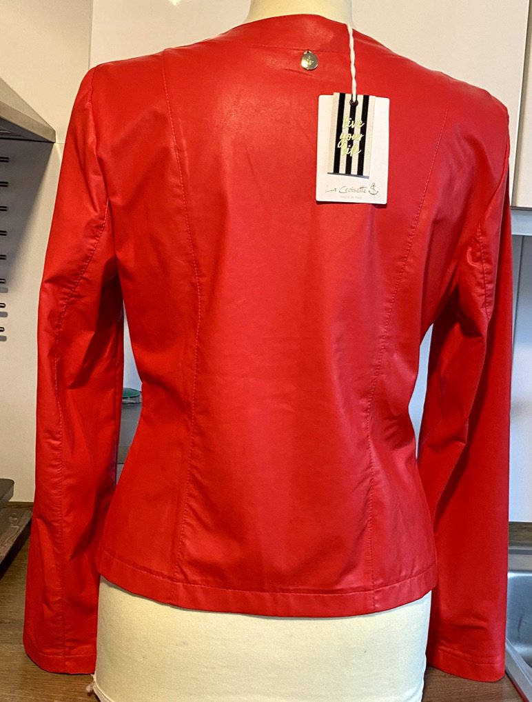 NEU Damen Jacke SEXY aus Lederimitat Gr.S in Rot von La Croisette P.84,95€ 