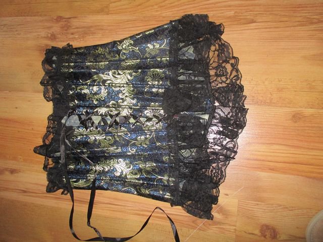 Alcatraz Gothic - Angel Korsett - Größe M - blau-gold - ungetragen!