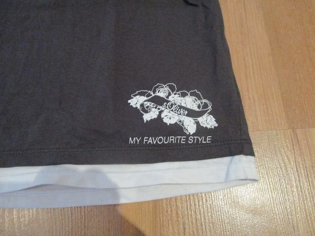 Dunkelgrau-weißes Top von s. Oliver - Größe 164 L - super Zustand!