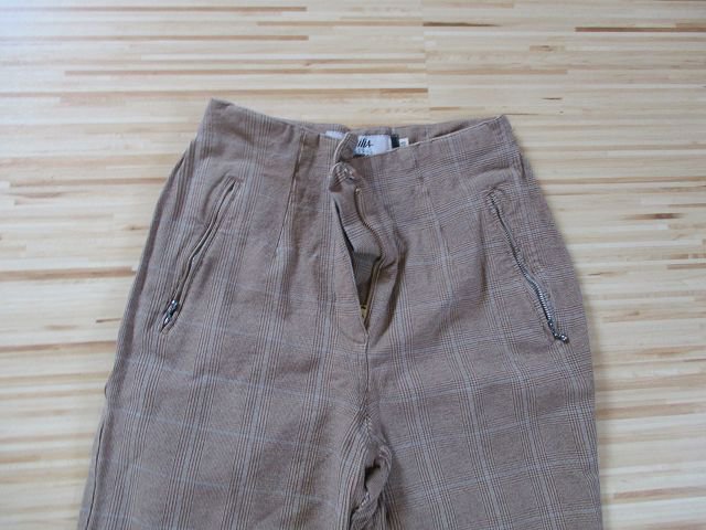 Braun karierte Hose von Vanilia - Größe 38 - TOP Zustand!