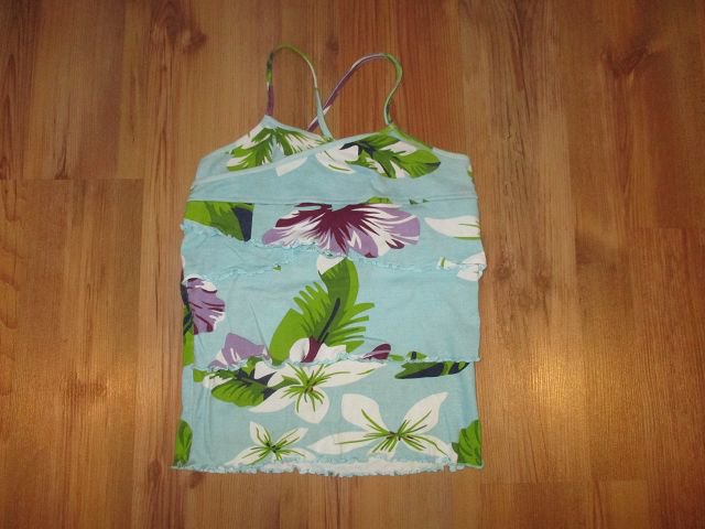 Hellblau-grün-weißes Top mit Blumen Muster von C&A - Größe 146/152 - super Zustand