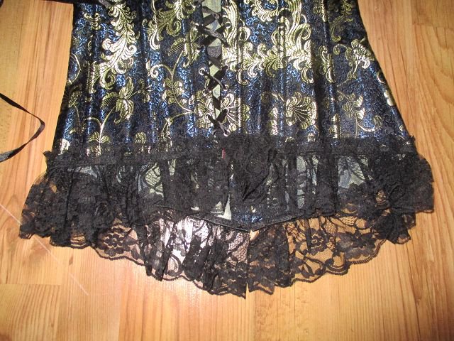 Alcatraz Gothic - Angel Korsett - Größe M - blau-gold - ungetragen!