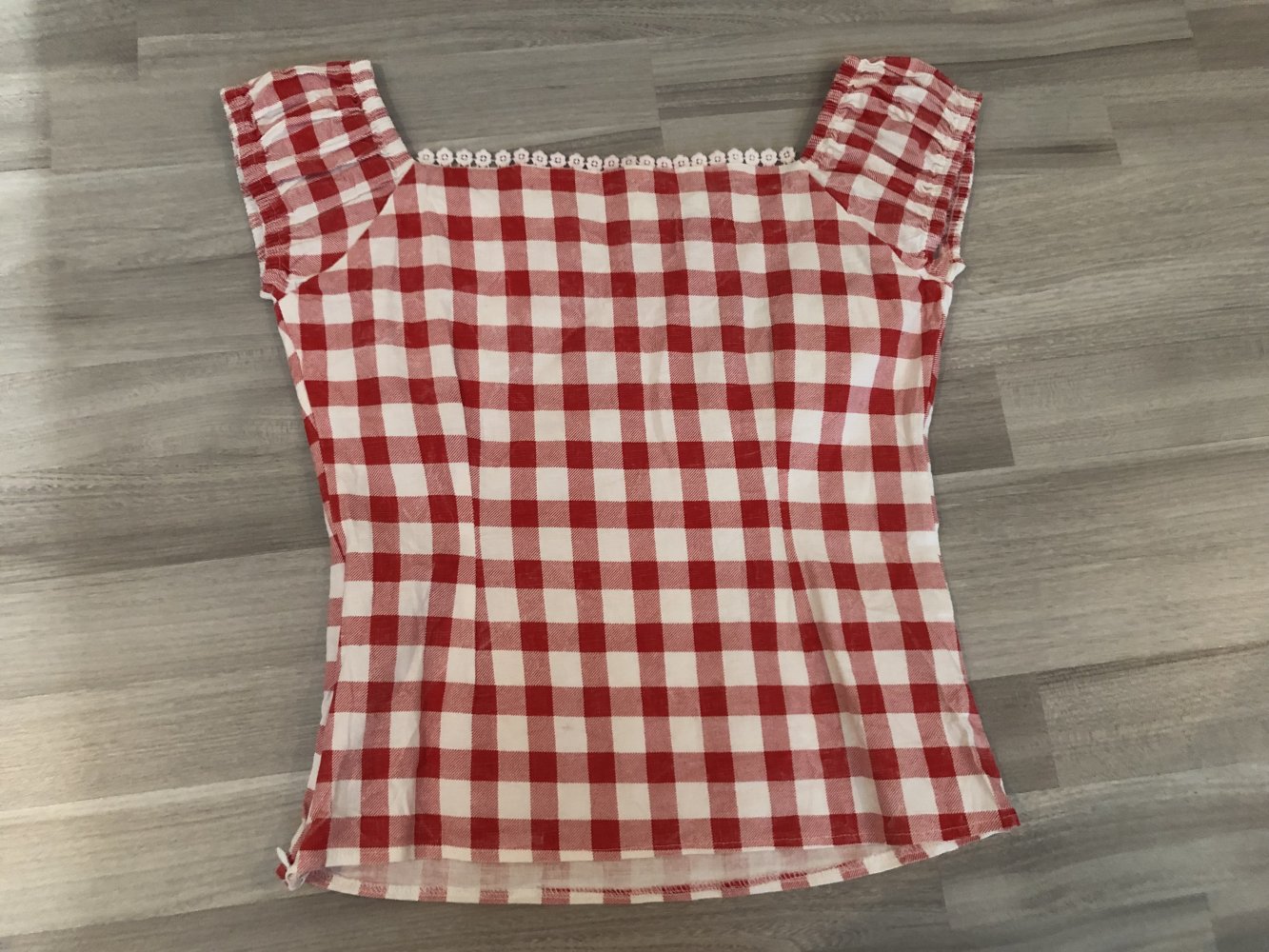Collectif rot-weiß Karo-Top 50er Jahre Größe M - Ungetragen! NEU!