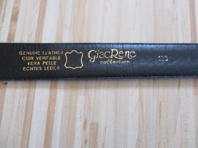 Schwarzer Gürtel von Giac Rene - 120 - Echtes Leder