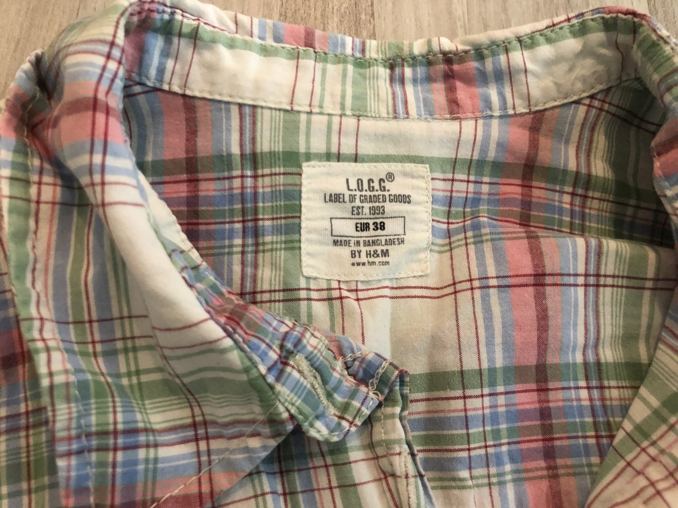 Helle karierte Bluse von LOGG - Größe 38 - TOP-Zustand!