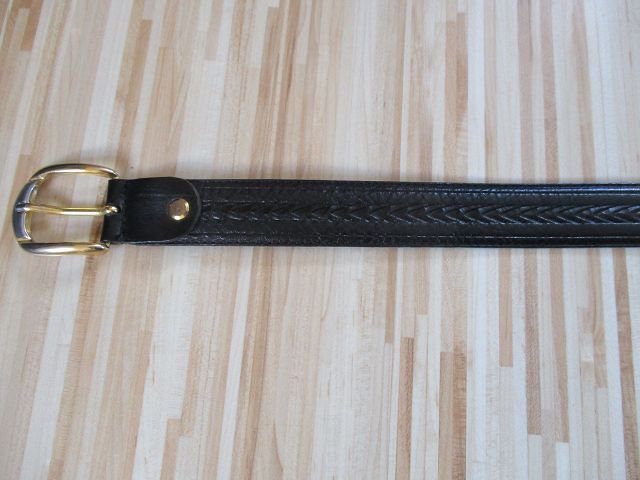 Schwarzer Gürtel von Giac Rene - 120 - Echtes Leder