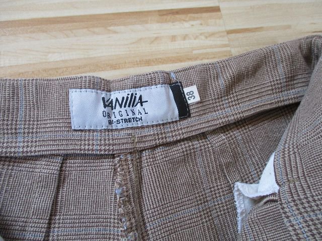 Braun karierte Hose von Vanilia - Größe 38 - TOP Zustand!