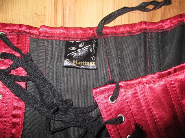 Carmen Martinez Unterbrust-Korsett - Größe M - rot - ungetragen! Satin