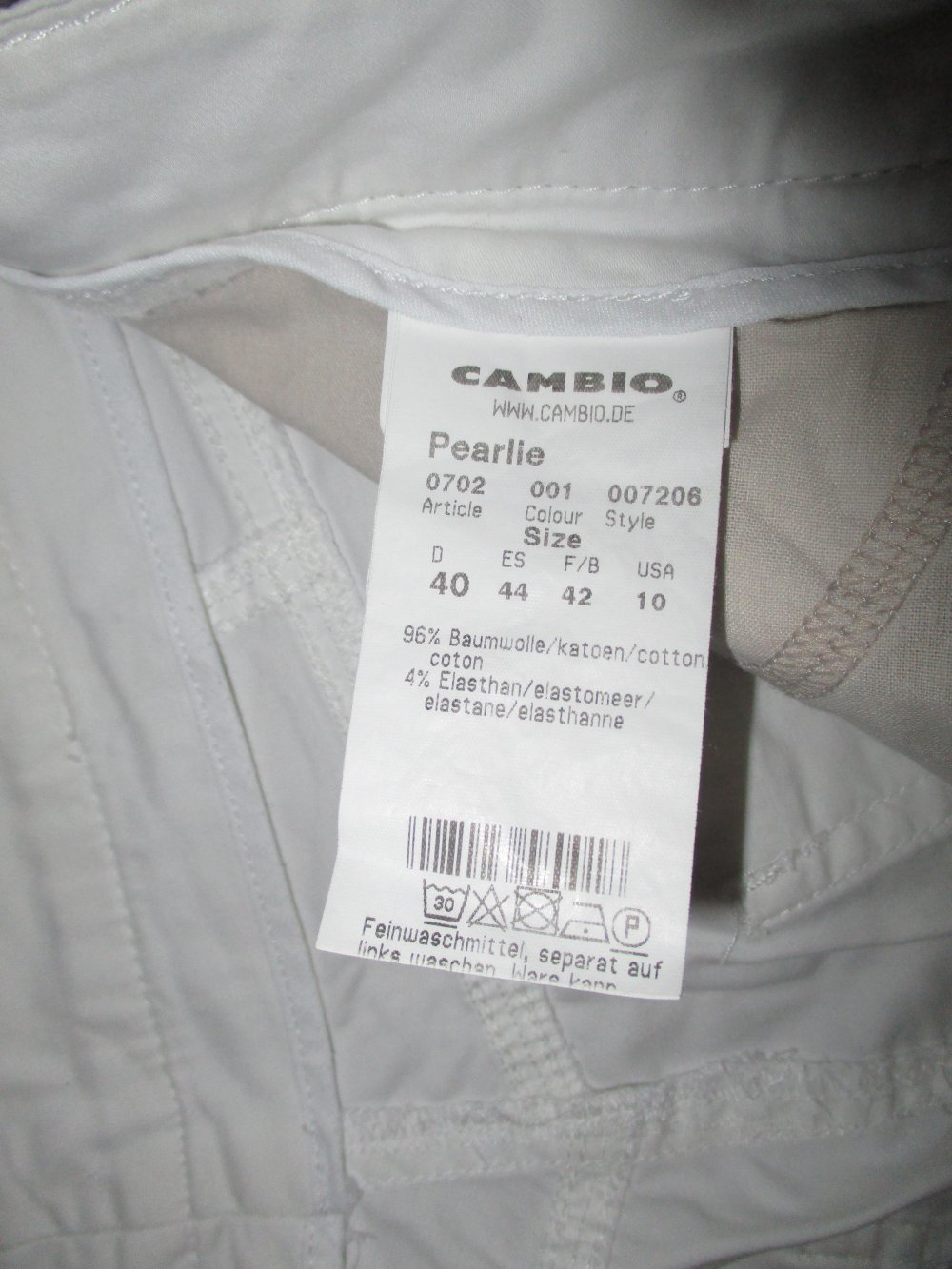 Weiße Hose von Cambio - Pearlle - Größe 40 - TOP-Zustand!