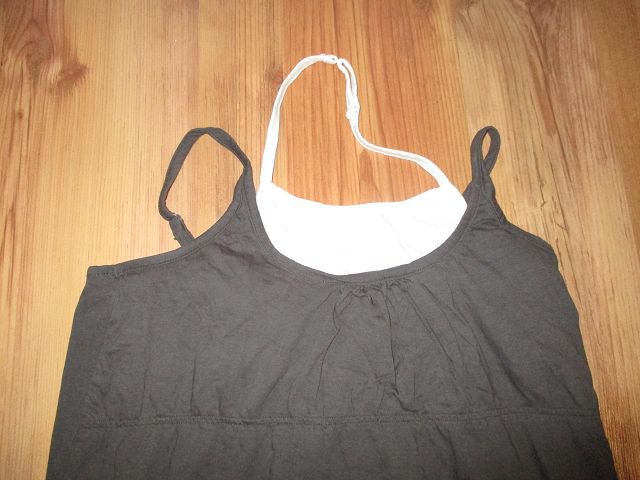 Dunkelgrau-weißes Top von s. Oliver - Größe 164 L - super Zustand!