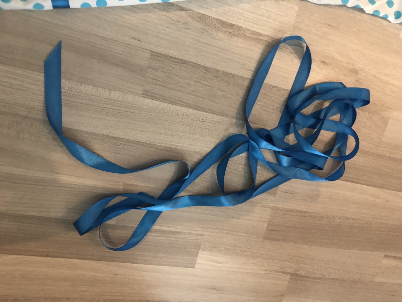 50er Jahre Kleid - Größe 38-42 - weiß-blau gepunktet - TOP!