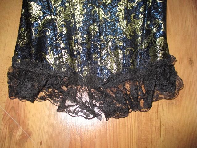 Alcatraz Gothic - Angel Korsett - Größe M - blau-gold - ungetragen!