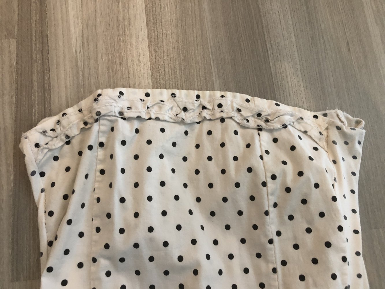 50er Jahre Kleid - weiß-schwarz gepunktet - Größe 38 - TOP!