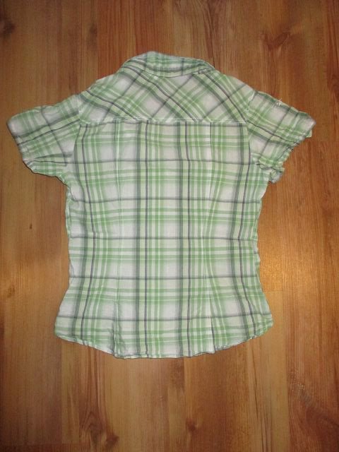 Grün weiß karierte Bluse von Divided by H&M - Größe 34 - TOP Zustand!