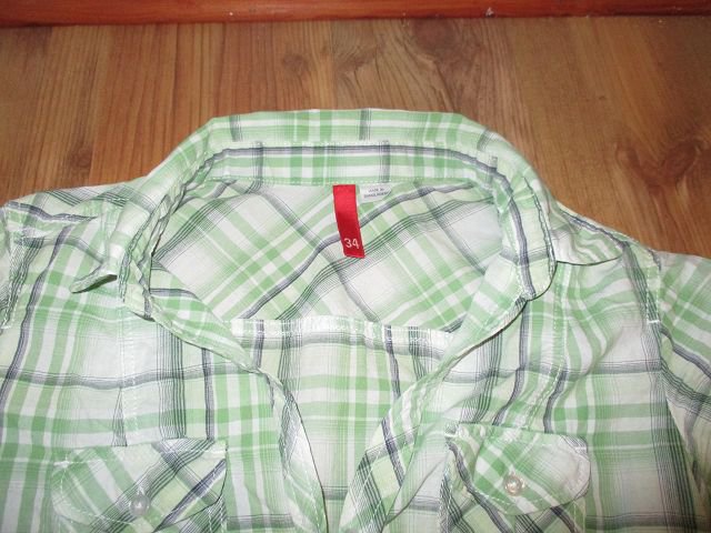 Grün weiß karierte Bluse von Divided by H&M - Größe 34 - TOP Zustand!