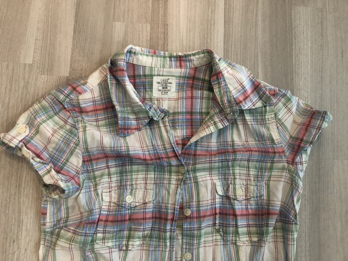 Helle karierte Bluse von LOGG - Größe 38 - TOP-Zustand!