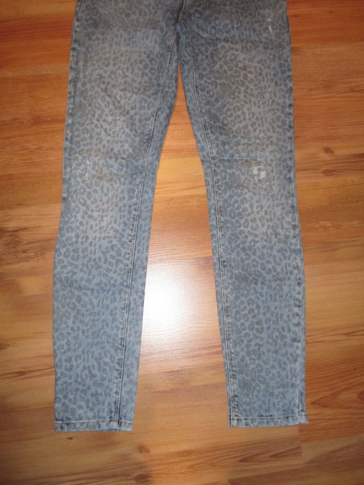 Blaue Jeans mit Leopardenmuster - Street One - Größe 27 - guter Zustand!