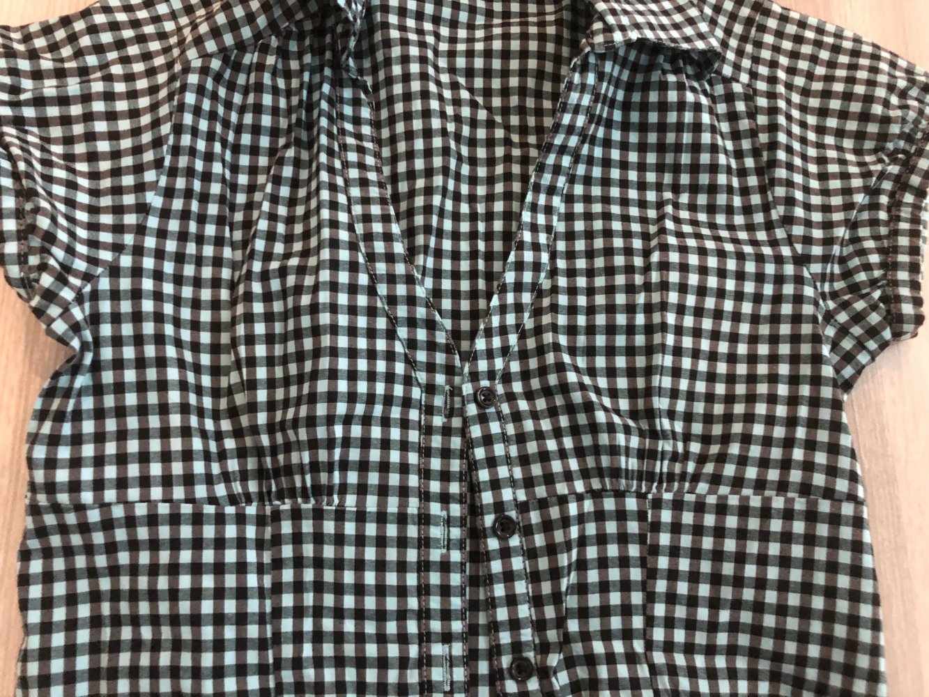 Blau schwarz karierte Bluse von Amisu - Größe S - TOP-Zustand!