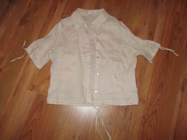 Hellbeige Bluse von Apanage aus Ramie - Größe M ca - TOP Zustand!