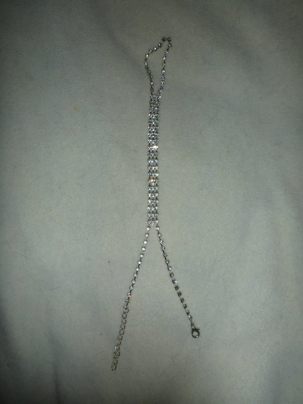 Fußkette mit Strasssteinen, neu