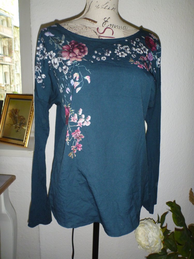 petrolfarbenes Oberteil/Pully Gr. M