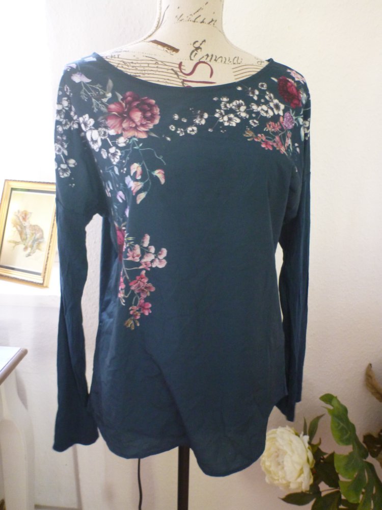 petrolfarbenes Oberteil/Pully Gr. M