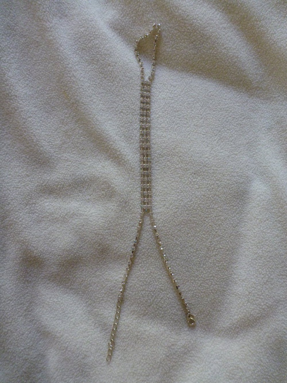 Fußkette mit Strasssteinen, neu