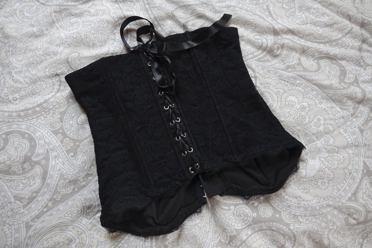 Schwarze sexy Korsage