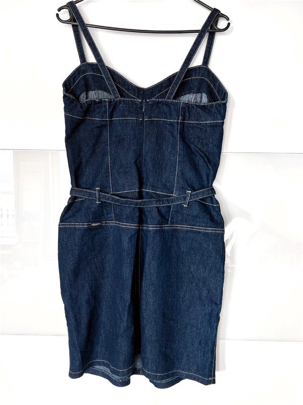 Apart Damen Jeans Kleid Gr. 38 / M Blau mit Gürtel Jeanskleid - NEUWERTIG -