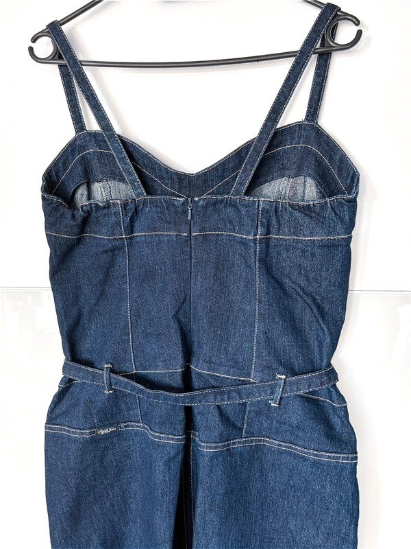 Apart Damen Jeans Kleid Gr. 38 / M Blau mit Gürtel Jeanskleid - NEUWERTIG -