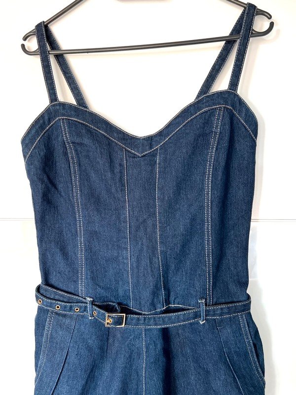 Apart Damen Jeans Kleid Gr. 38 / M Blau mit Gürtel Jeanskleid - NEUWERTIG -