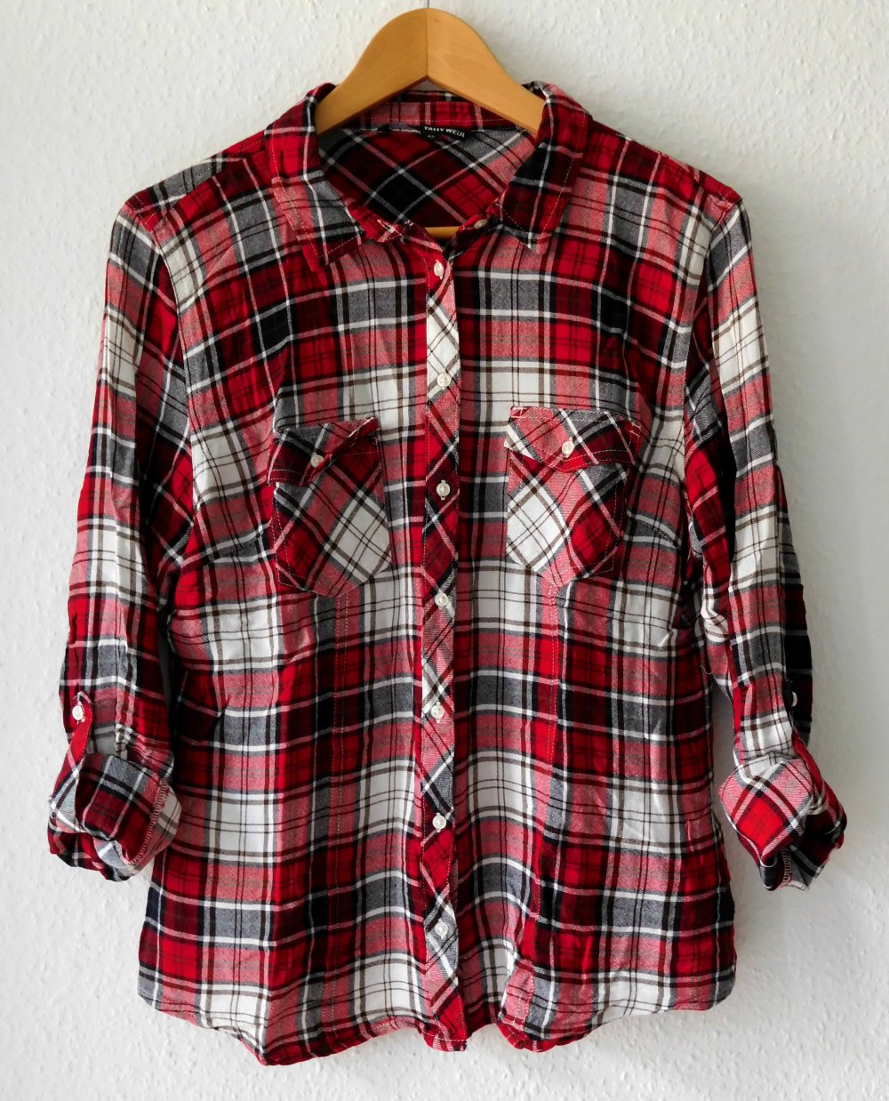 Hemd Bluse / by Tally Weijl / 42 /NEU vintage kariert Blogger