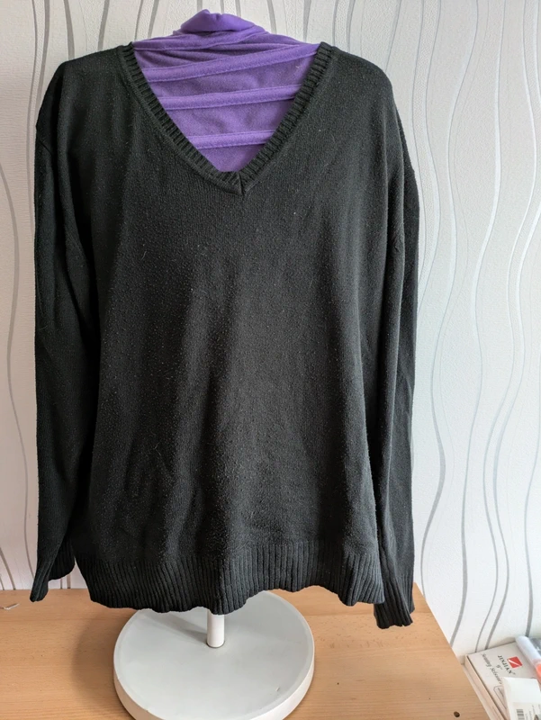 schwarzer Pullover Gr.44/46