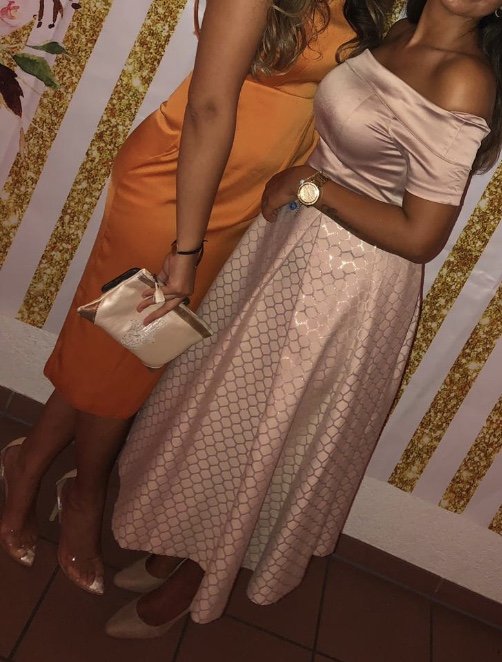 off shoulder midikleid