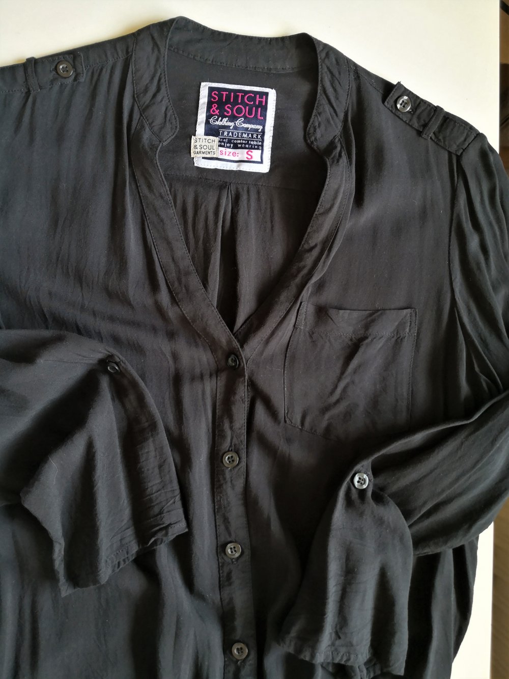 Bluse von STITCH & SOUL, Gr. S, schwarz