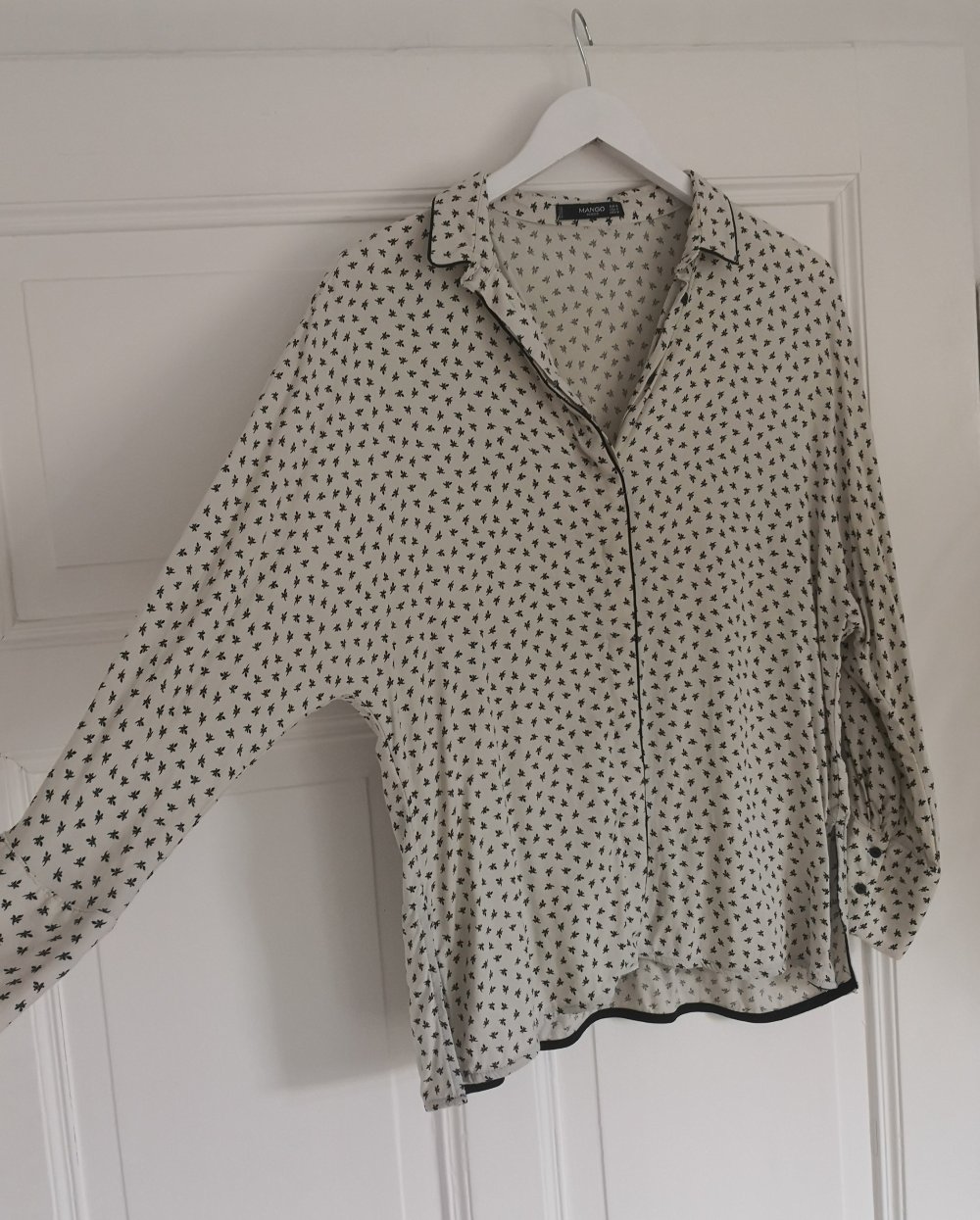 beige Bluse von Mango, Gr. M 