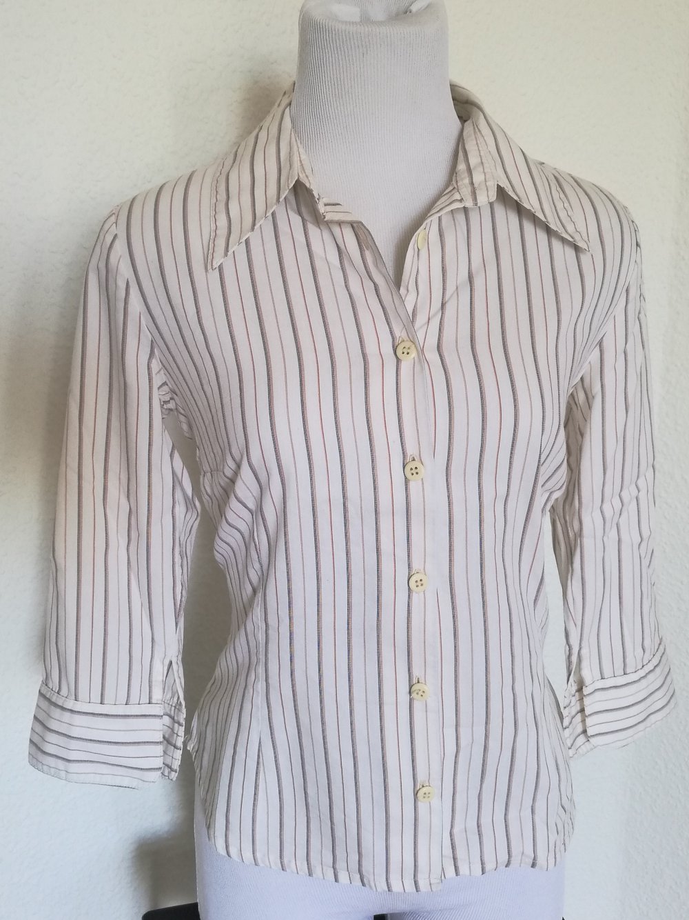 gestreifte Bluse von H&M, Gr. S, naturfarben, 3/4-Arm